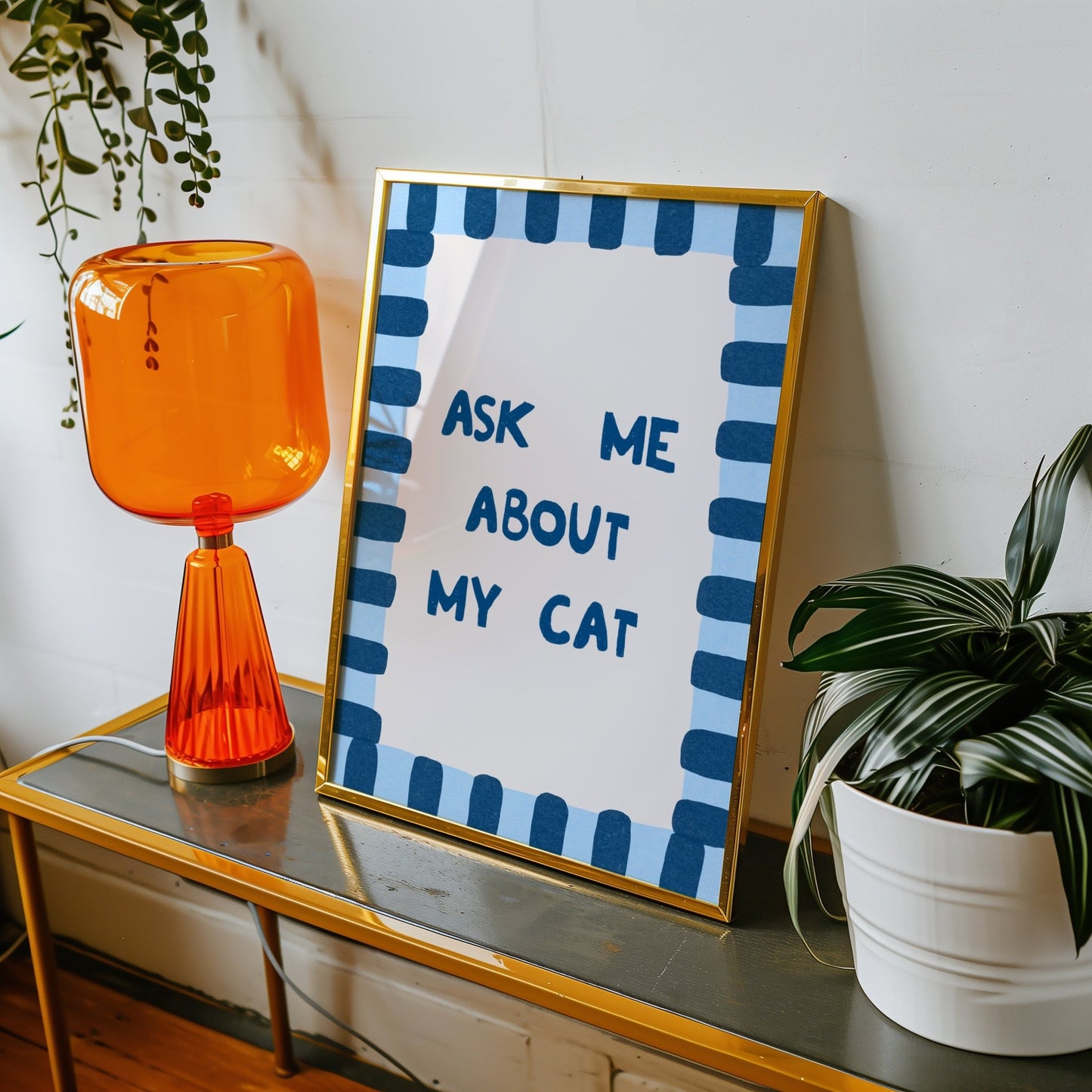 Ask Me About My Cat Print